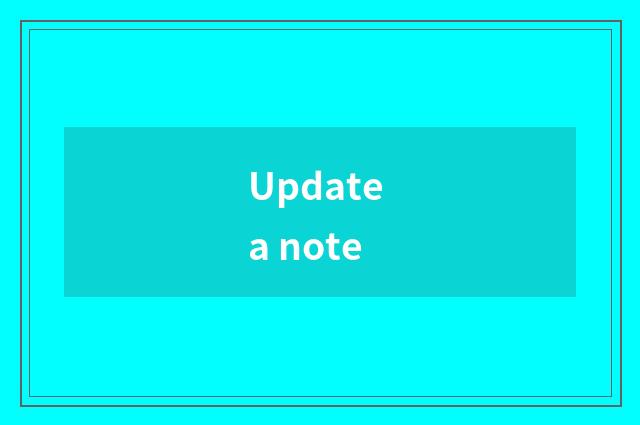 Update a note