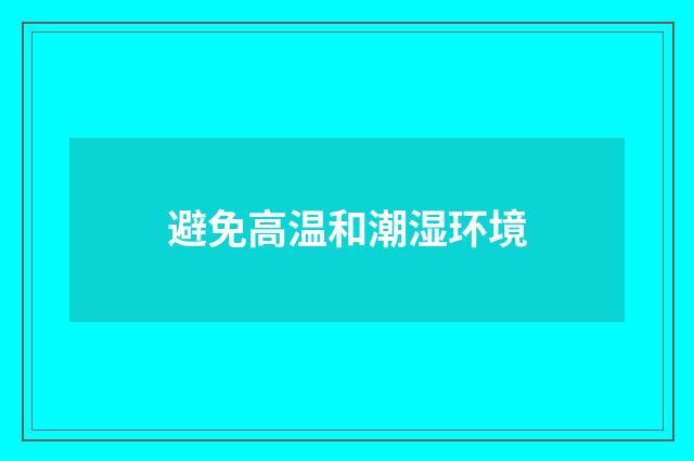 避免高温和潮湿环境