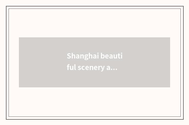 Shanghai beautiful scenery all is seen