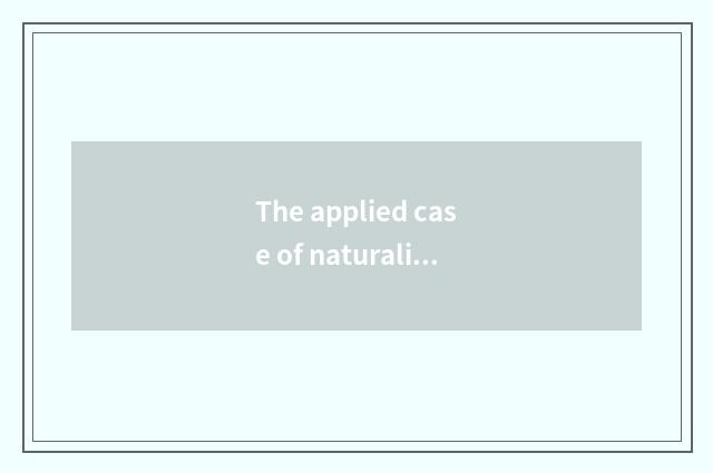 The applied case of naturalistic style
