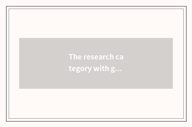 The research category with geographical culture