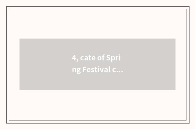 4, cate of Spring Festival characteristic?