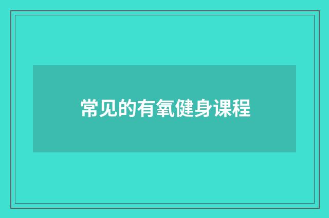 常见的有氧健身课程