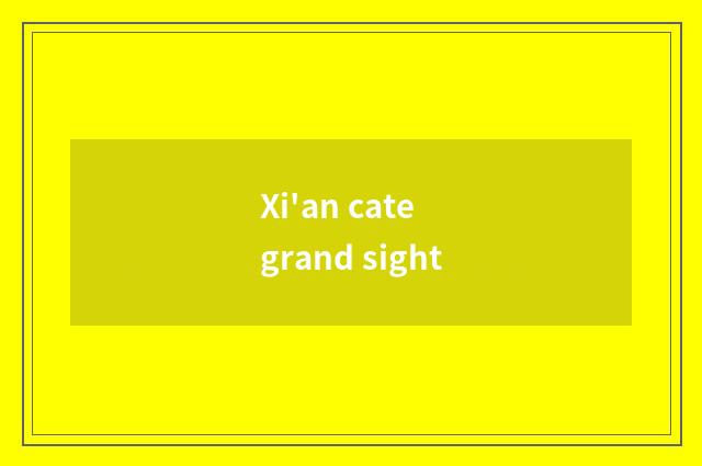 Xi'an cate grand sight