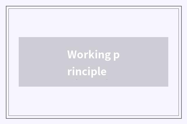 Working principle