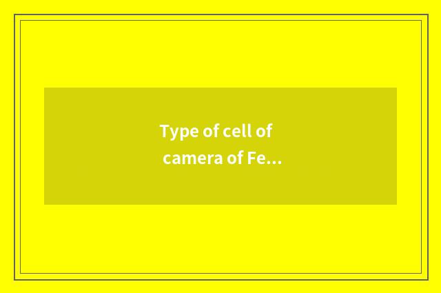 Type of cell of camera of Feng mark number