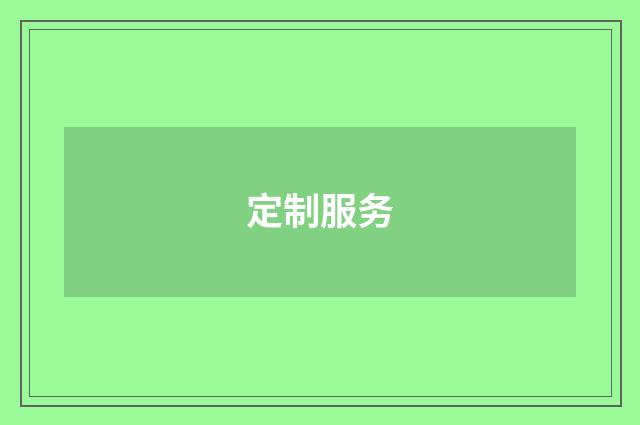 定制服务
