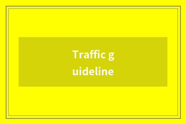 Traffic guideline