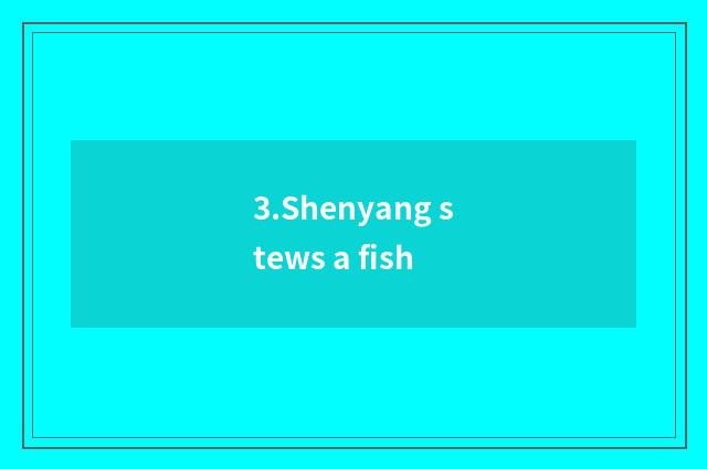 3.Shenyang stews a fish