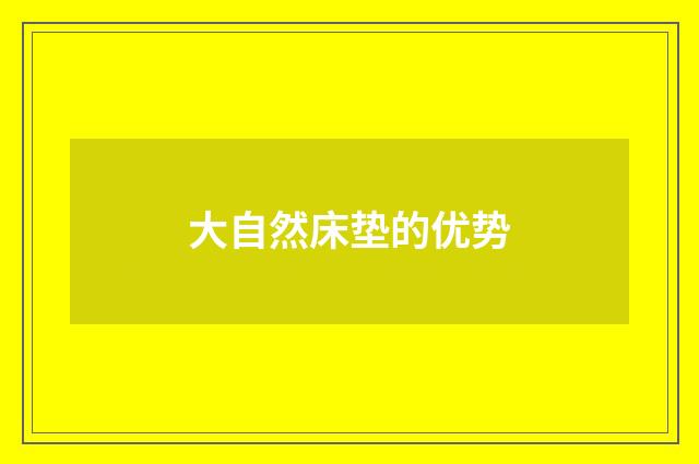 大自然床垫的优势