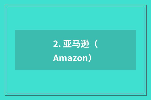 2. 亚马逊（Amazon）