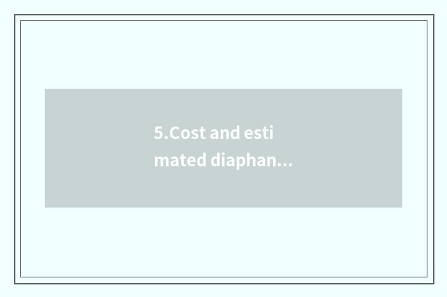 5.Cost and estimated diaphaneity