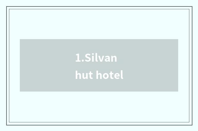 1.Silvan hut hotel