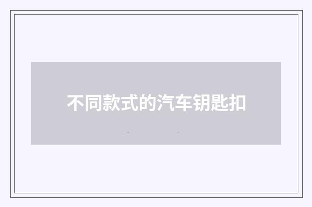不同款式的汽车钥匙扣