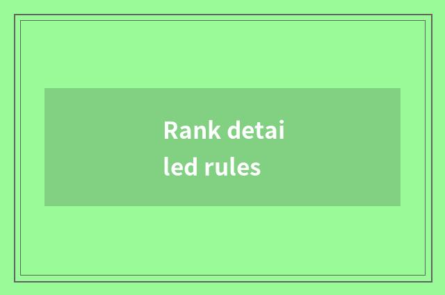 Rank detailed rules