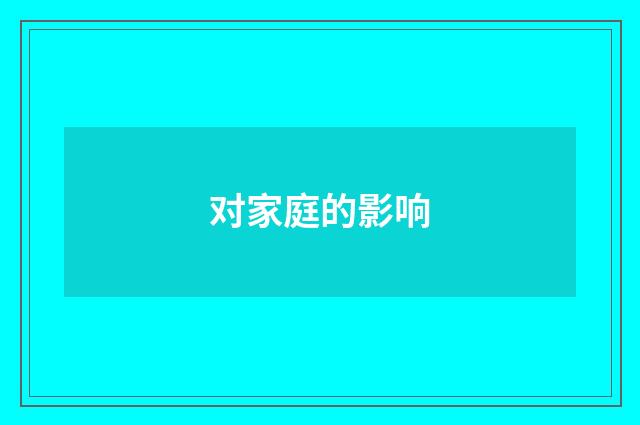 对家庭的影响