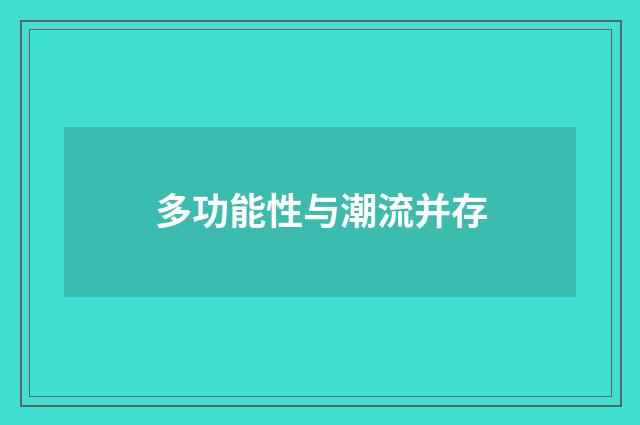 多功能性与潮流并存