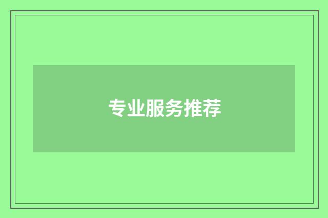 专业服务推荐