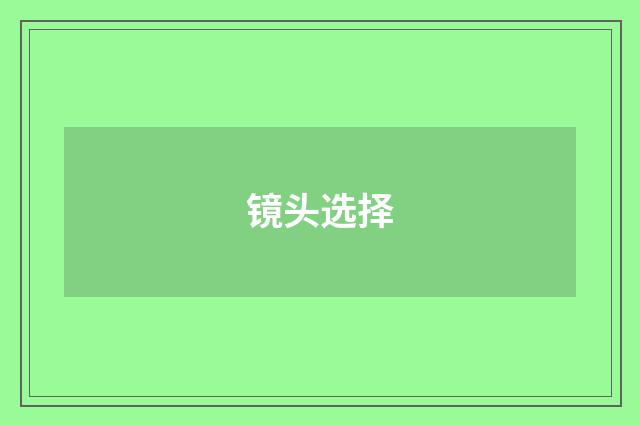 镜头选择