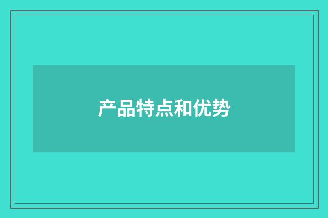 产品特点和优势