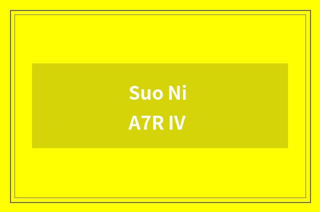 Suo Ni A7R IV