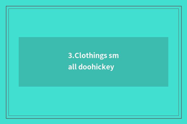 3.Clothings small doohickey
