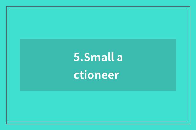 5.Small actioneer