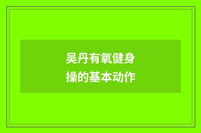 吴丹有氧健身操的基本动作