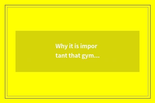 Why it is important that gymnastical foundation builds a model?