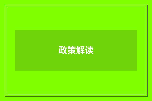 政策解读