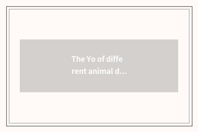 The Yo of different animal demand