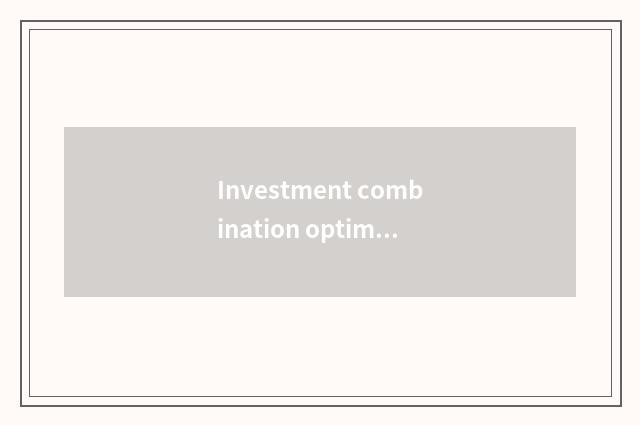 Investment combination optimizes strategy