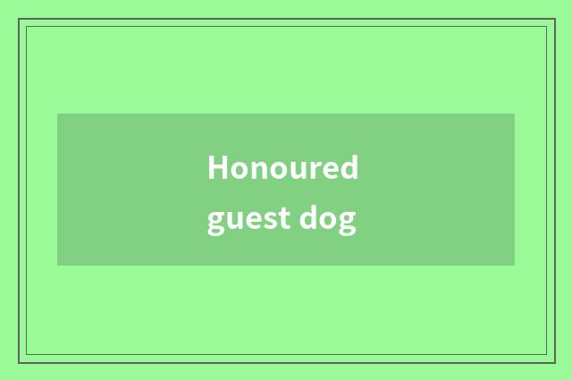Honoured guest dog