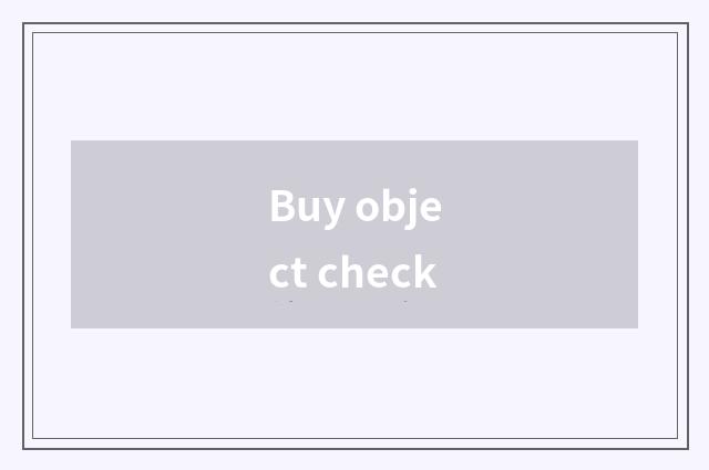 Buy object check