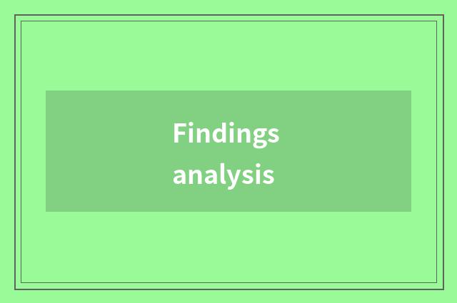 Findings analysis