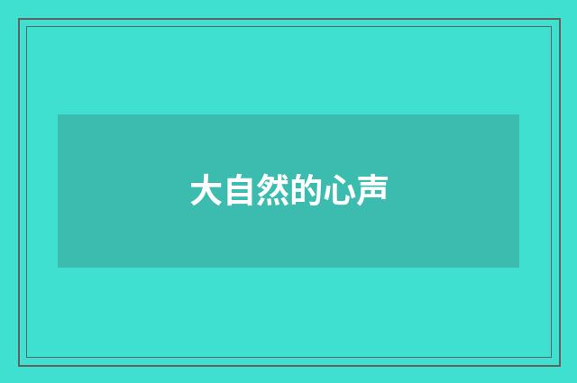 大自然的心声