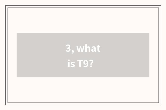 3, what is T9?