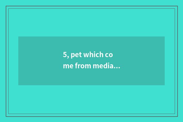 5, pet which come from media material?