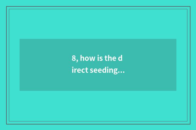 8, how is the direct seeding of finance and economics above direct seeding of to