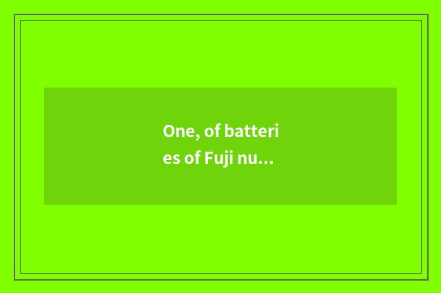 One, of batteries of Fuji number camera charge time?