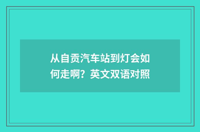 从自贡汽车站到灯会如何走啊？英文双语对照
