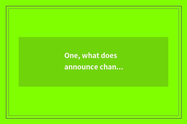One, what does announce change institute of technology of profession of science 