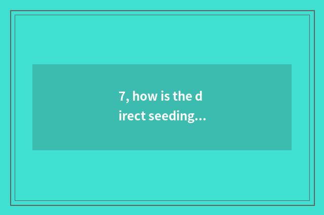 7, how is the direct seeding of finance and economics above direct seeding of to