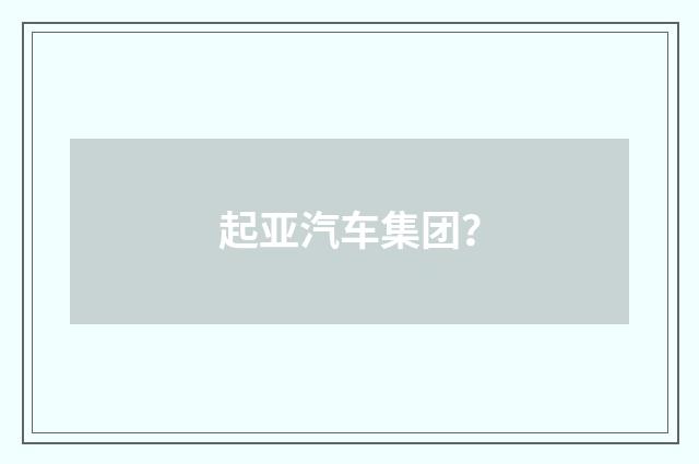 起亚汽车集团？