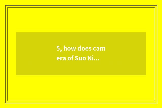 5, how does camera of Suo Ni number join with computer?