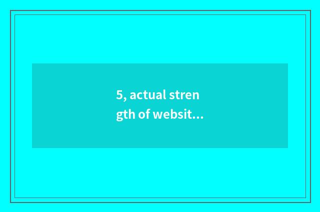 5, actual strength of website of which finance and economics is abundant? Websit