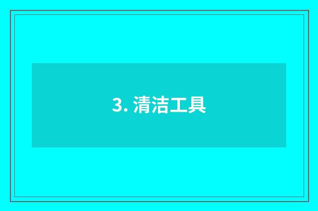 3. 清洁工具