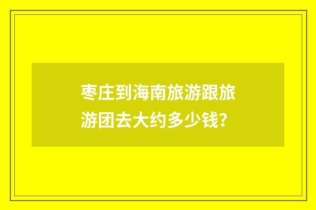枣庄到海南旅游跟旅游团去大约多少钱？