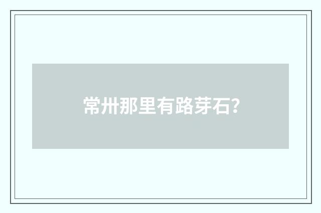 常卅那里有路芽石?