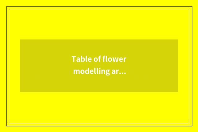 Table of flower modelling article?